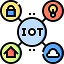 Icon representing the Internet of Things (IoT) ecosystem.